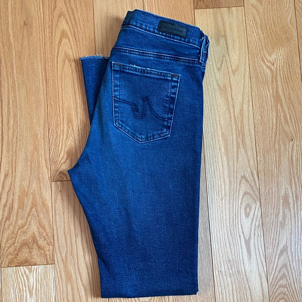 AG Adriano Goldschmied Dark Blue Flare Jeans - Picture 3 of 4